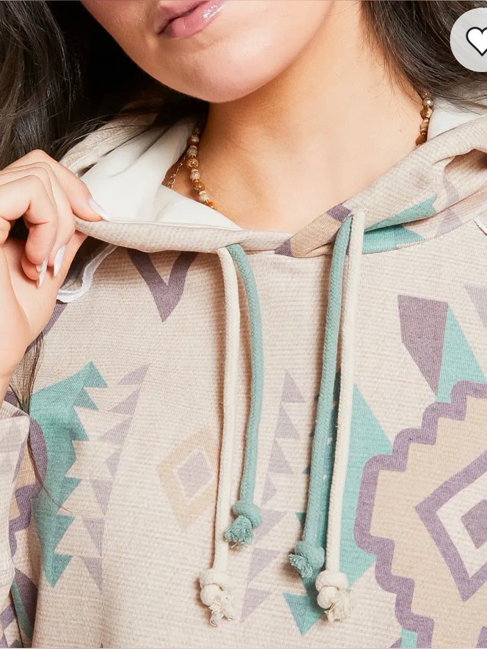 Like new size L Hooey Playa Women’s Aztec-Print Hoodie. Soft. Cozy. Beautiful. - Picture 3 of 13
